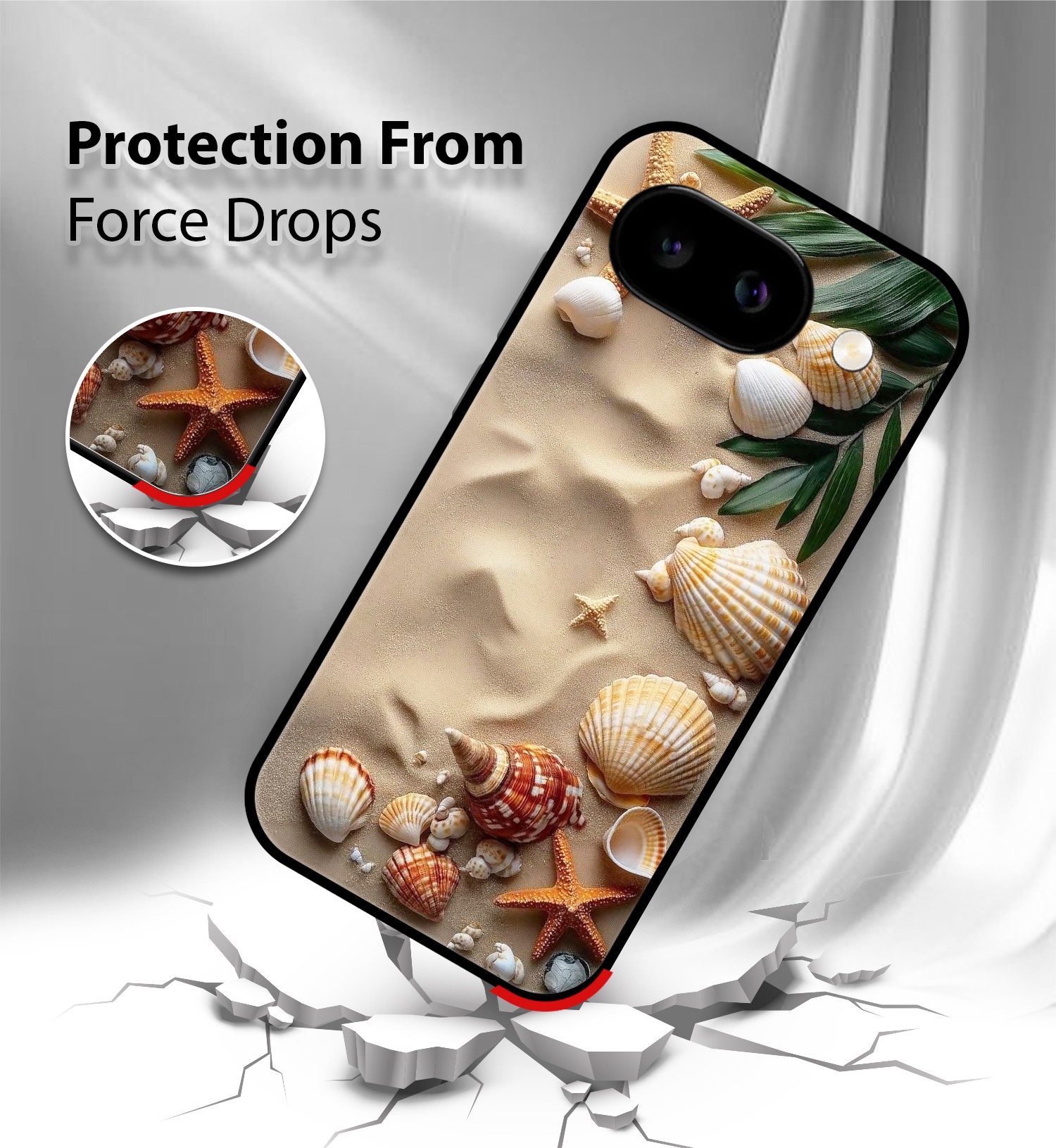 Sand Sea Shell mobile cover Google Pixel 9A